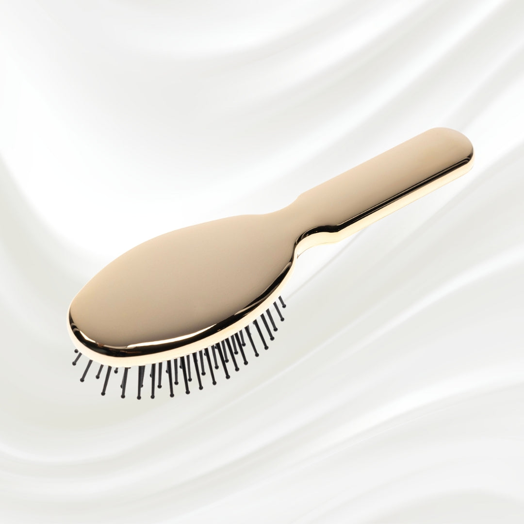 Metallic Pneumatic Oval Synthetic Pin Hairbrush