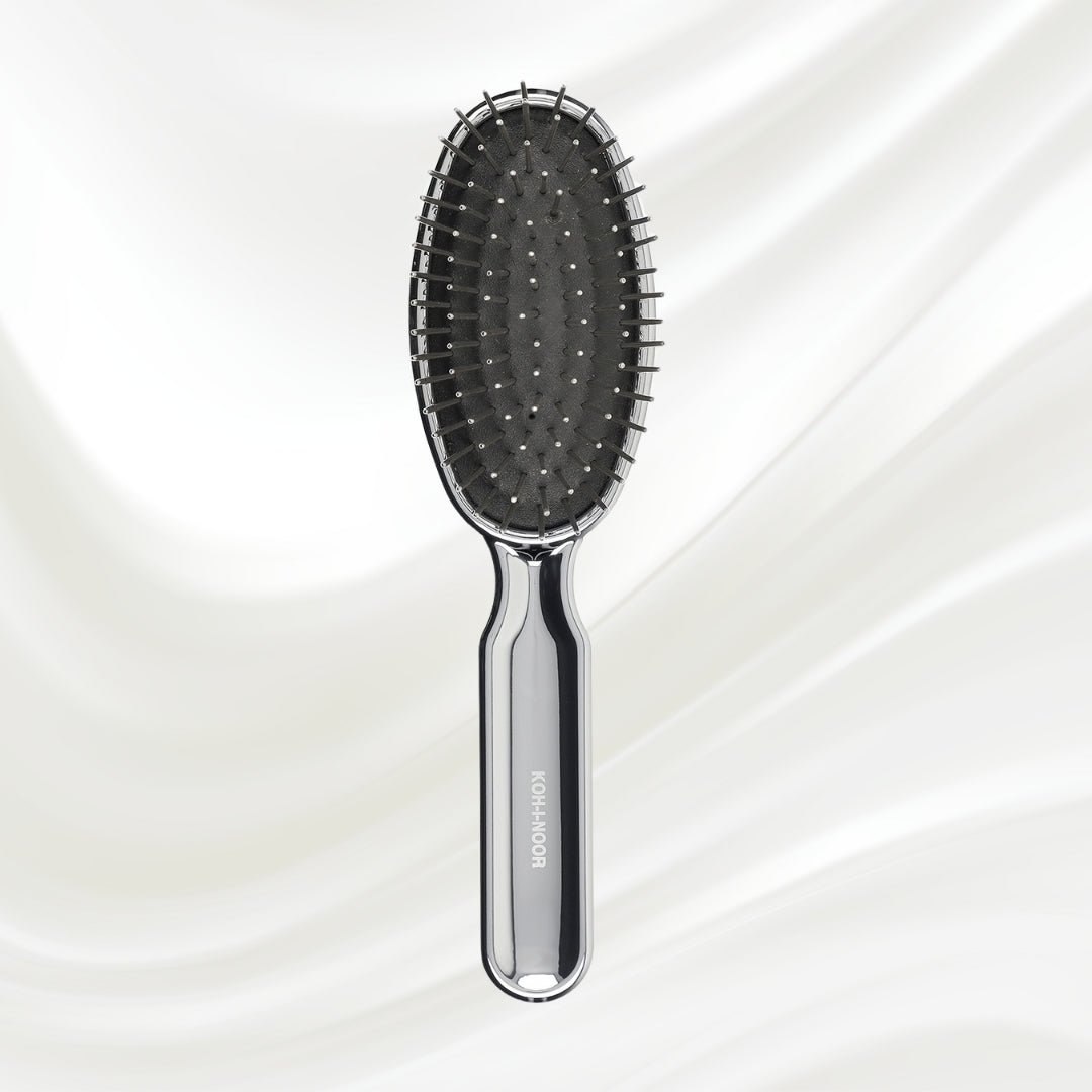 Metallic Metal Pin Hair Brush