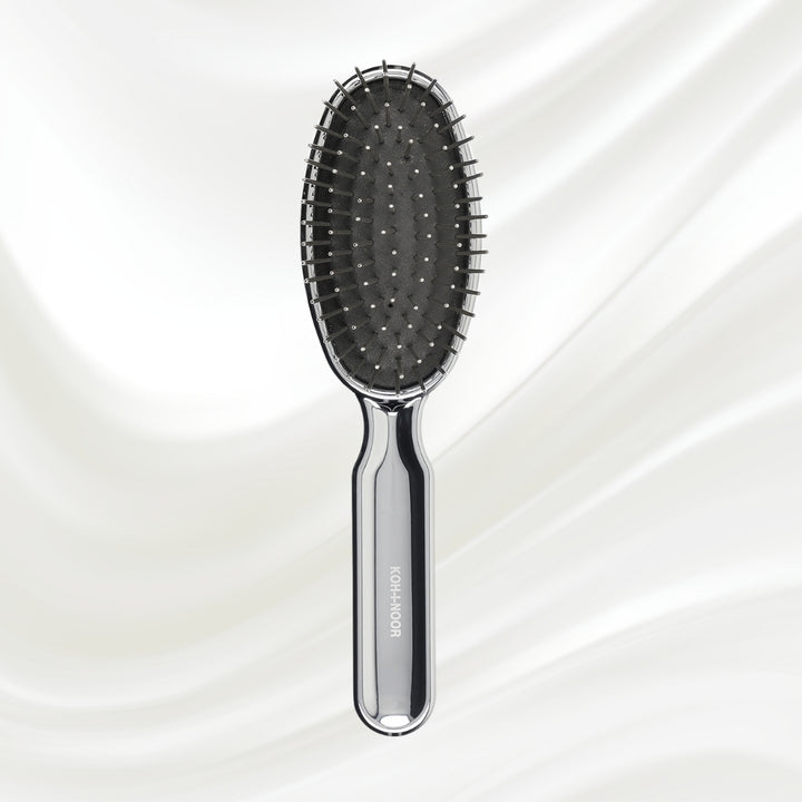 Brosse à cheveux à picots métalliques