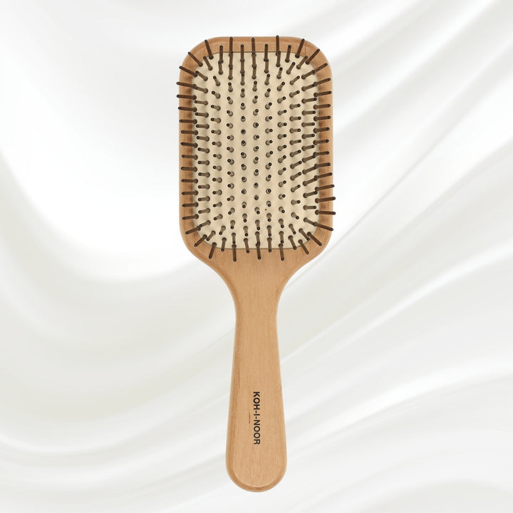 Legno Red Alder Wood Pneumatic Paddle Hair Brush with Hornbeam Wood Pins