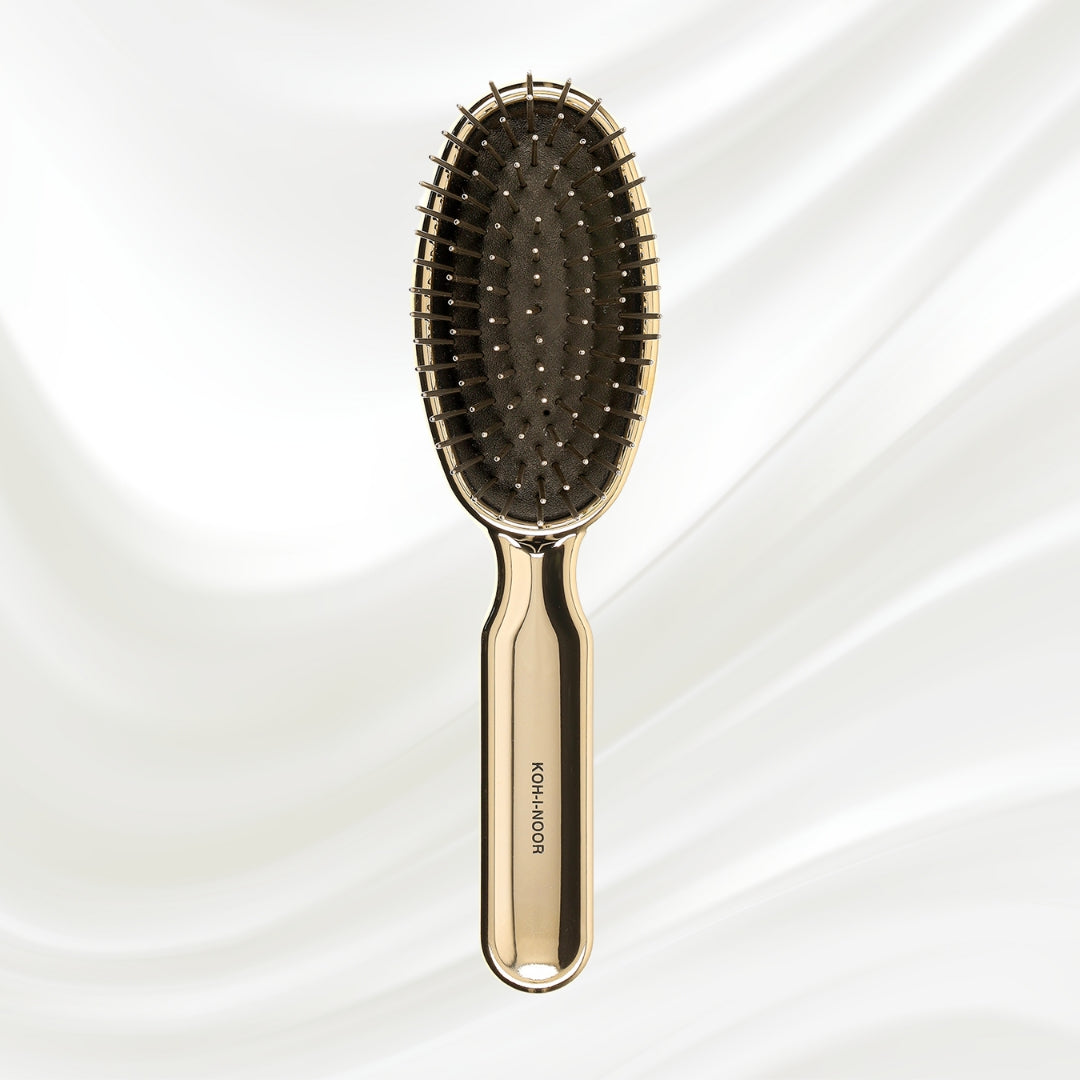 Metallic Metal Pin Hair Brush