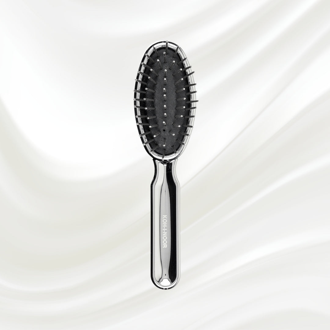 Brosse à cheveux à picots métalliques