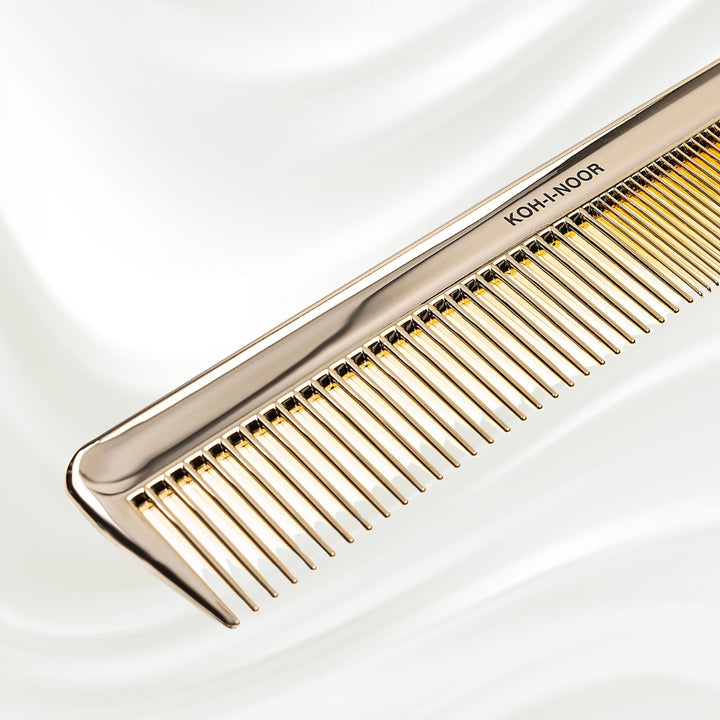 Metallic Wide and Close Spread Teeth Comb