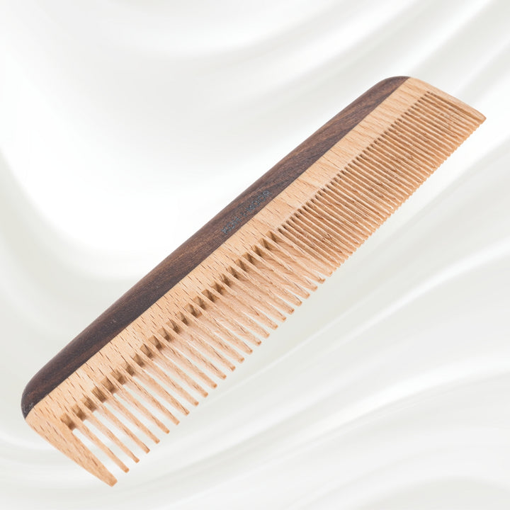 Legno Beech and Kotibe Wood Wide and Close Spread Tooth Comb