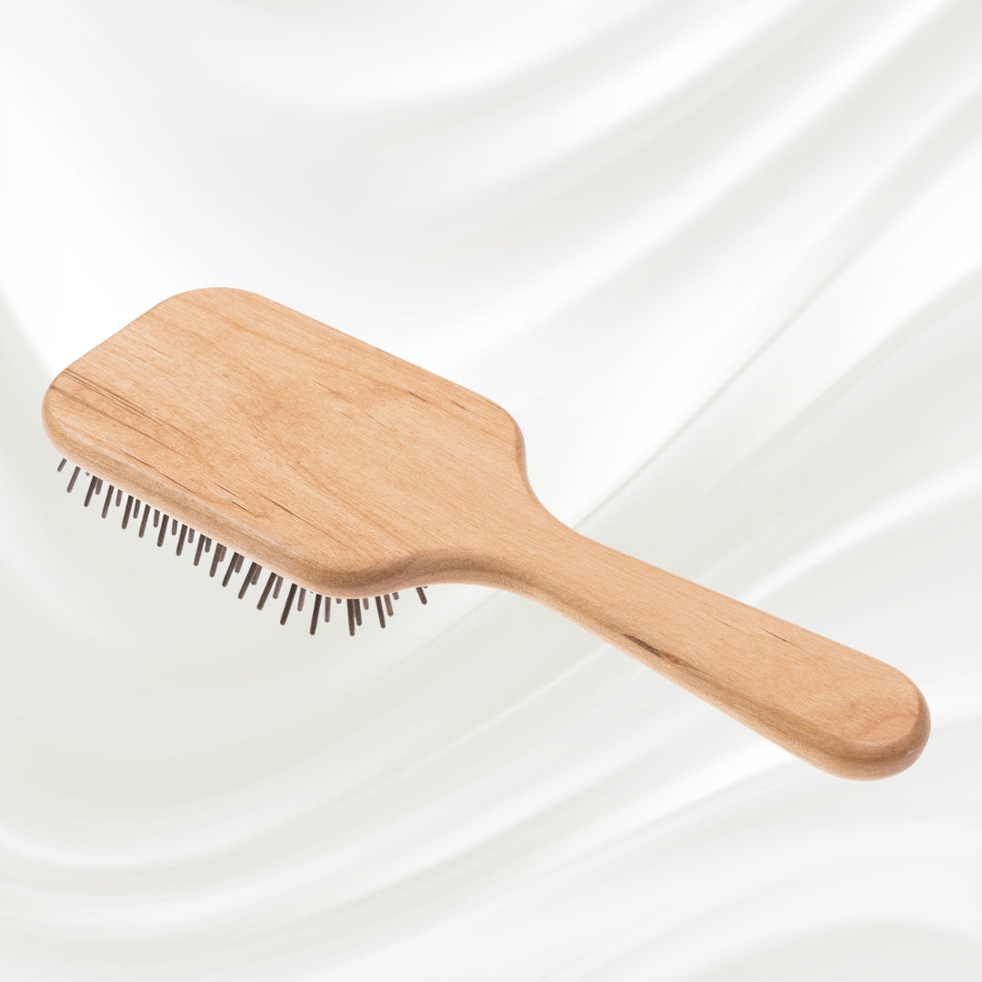 Brosse à cheveux pneumatique en bois d'aulne rouge Legno avec picots en bois de charme