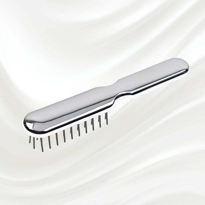 Metallic Pneumatic Synthetic Pin Styling Hairbrush