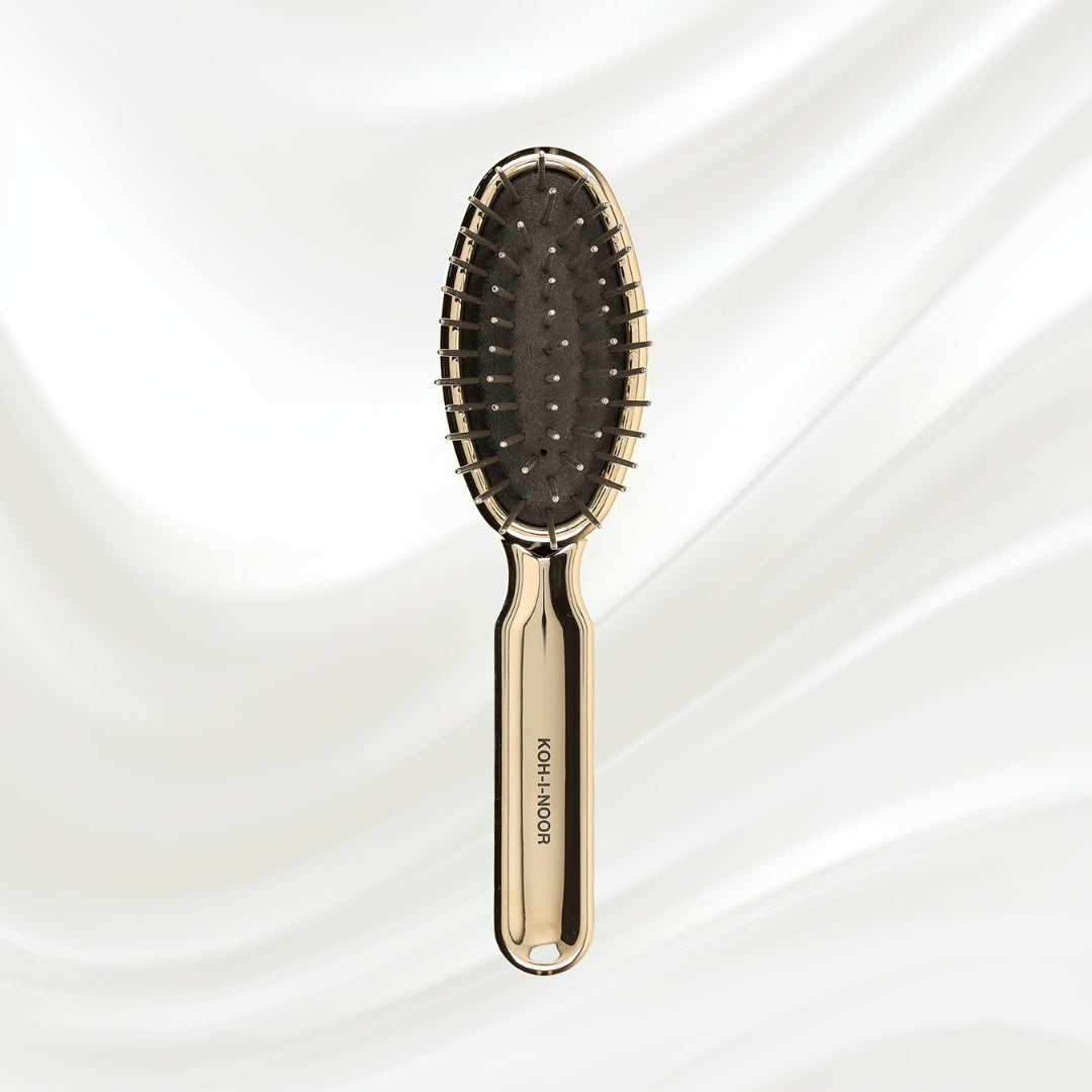 Metallic Metal Pin Hair Brush