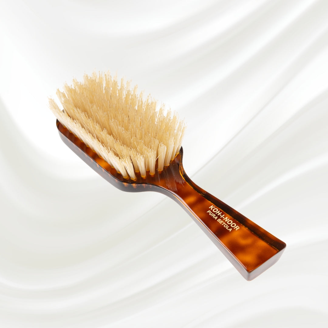 Jaspè Wide Rectangular Hair Brush with Boar or Natural Bristles