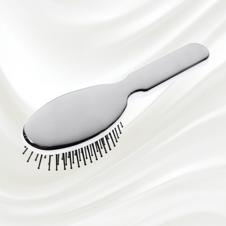 Metallic Pneumatic Oval Synthetic Pin Hairbrush