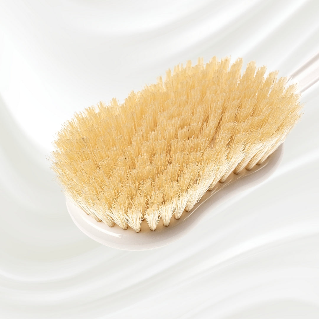 Cepillo de ducha de cerdas naturales para la espalda