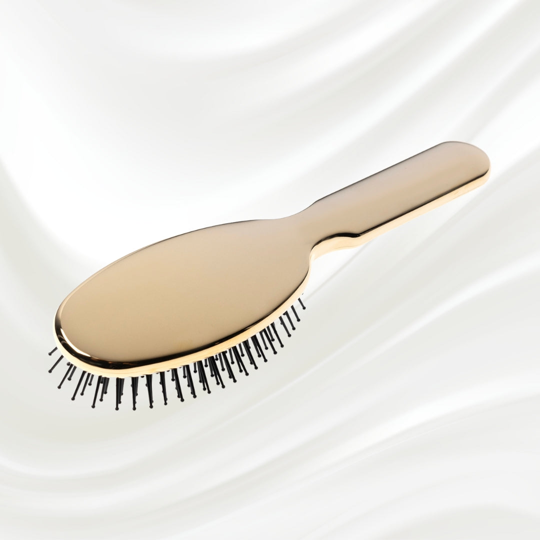 Brosse à cheveux pneumatique métallique ovale à picots synthétiques