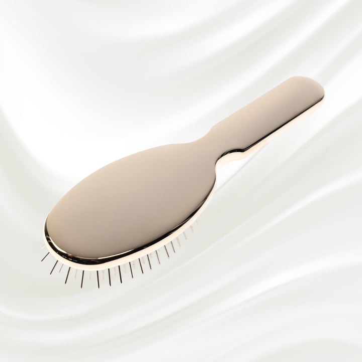 Metallic Metal Pin Hair Brush