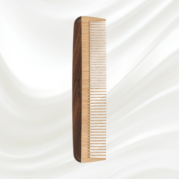 Legno Beech and Kotibe Wood Wide and Close Spread Tooth Comb