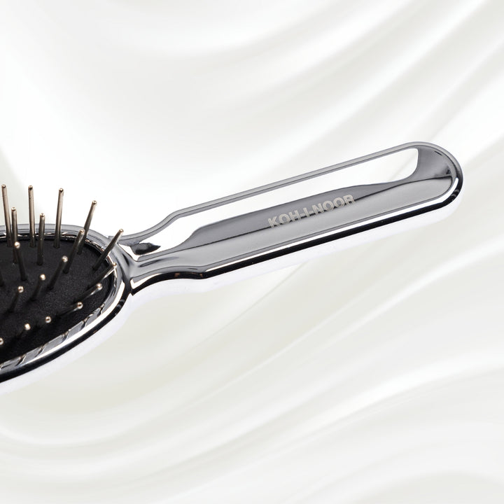 Metallic Metal Pin Hair Brush