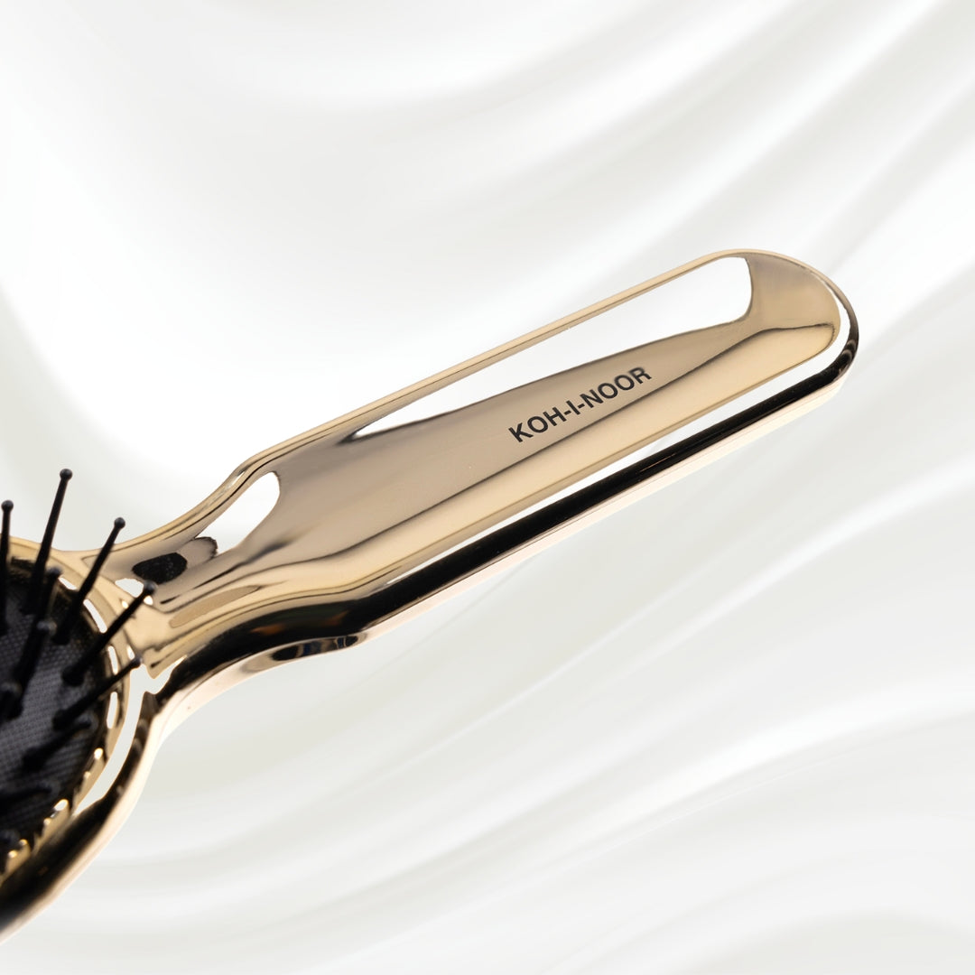 Metallic Pneumatic Oval Synthetic Pin Hairbrush