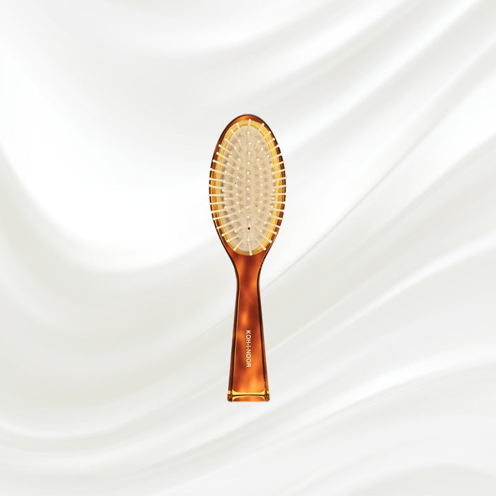 Brosse à cheveux pneumatique ovale Jaspè avec picots synthétiques