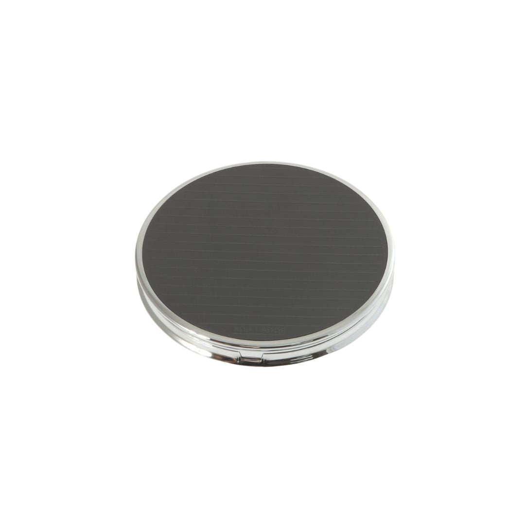 Large Chrome Double Compact Mirror