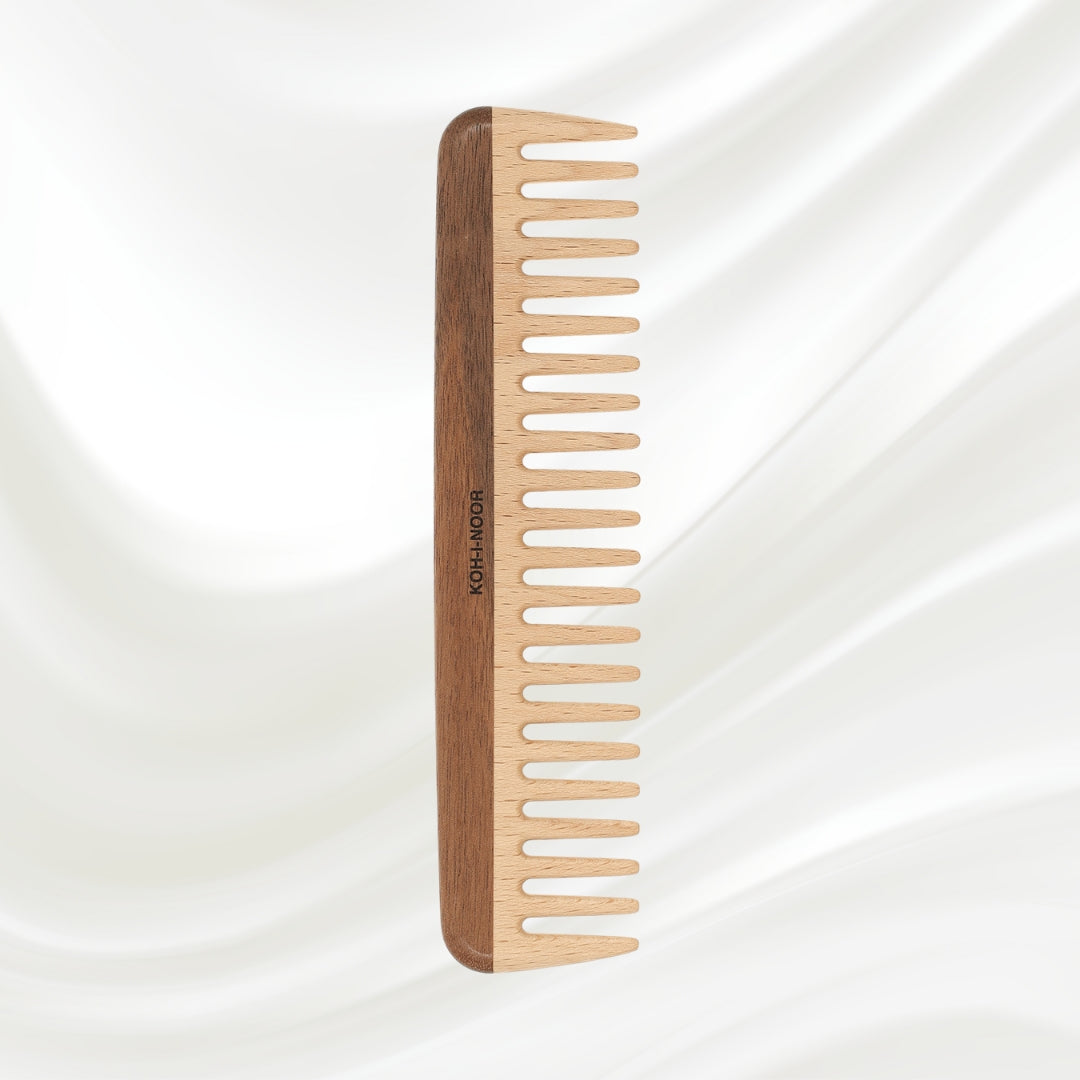 Legno Beech and Kotibe Wood Wide Spread Tooth comb