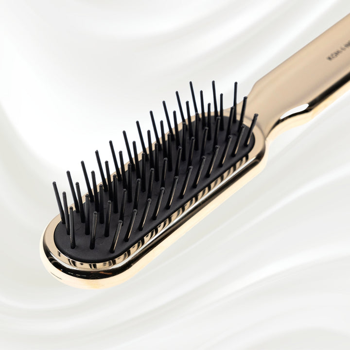 Metallic Pneumatic Synthetic Pin Styling Hairbrush