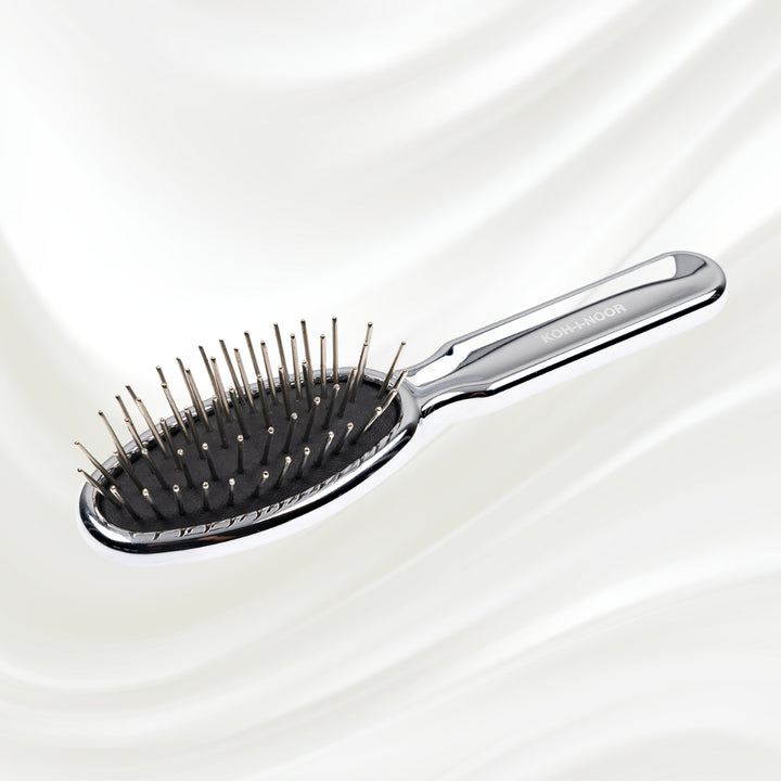 Metallic Metal Pin Hair Brush