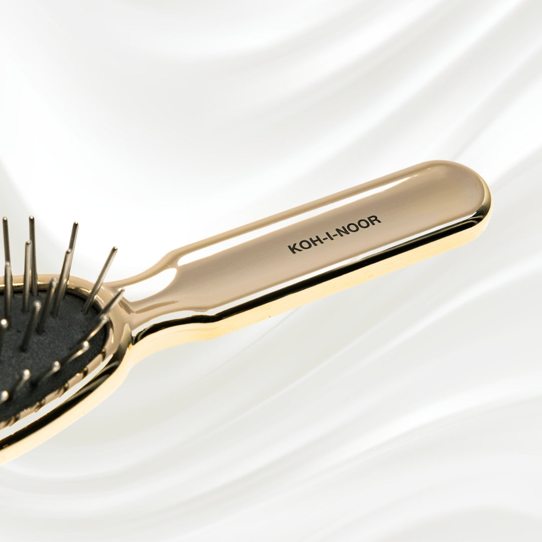 Metallic Metal Pin Hair Brush