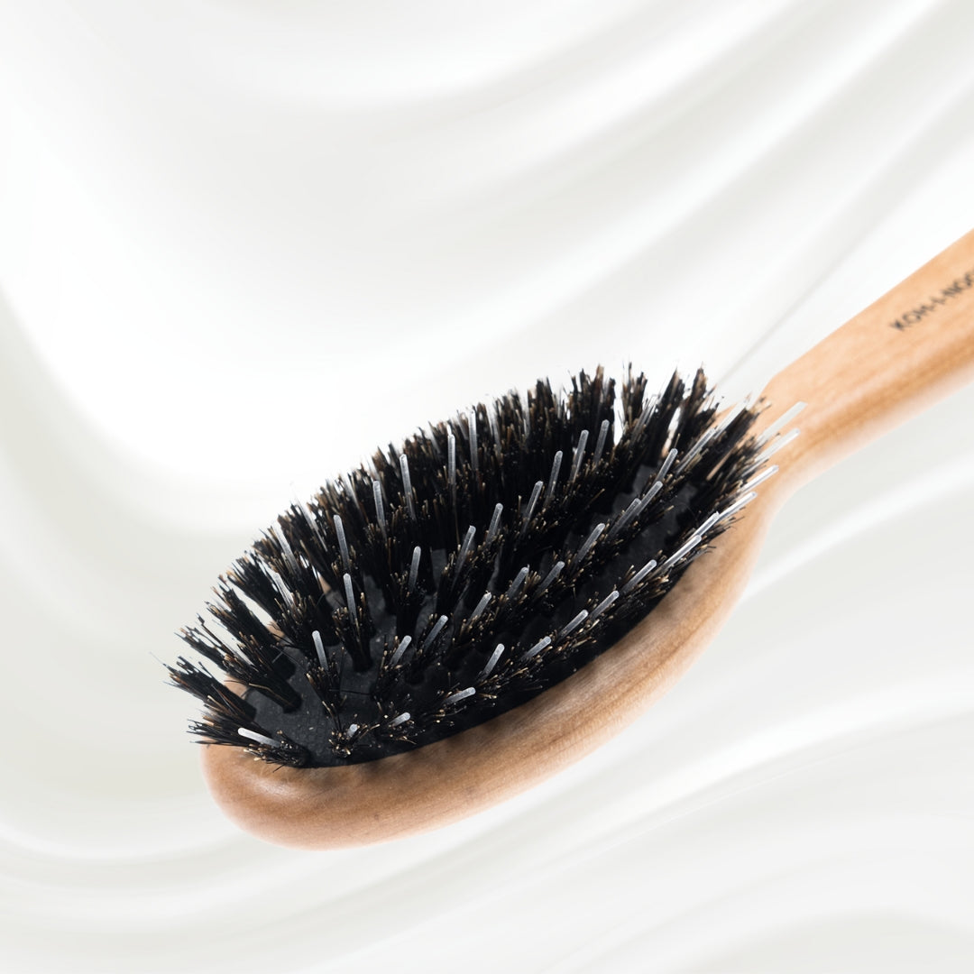 Legno Alder Wood Pneumatic Hair Brush with Boar Bristles and Nylon Pins