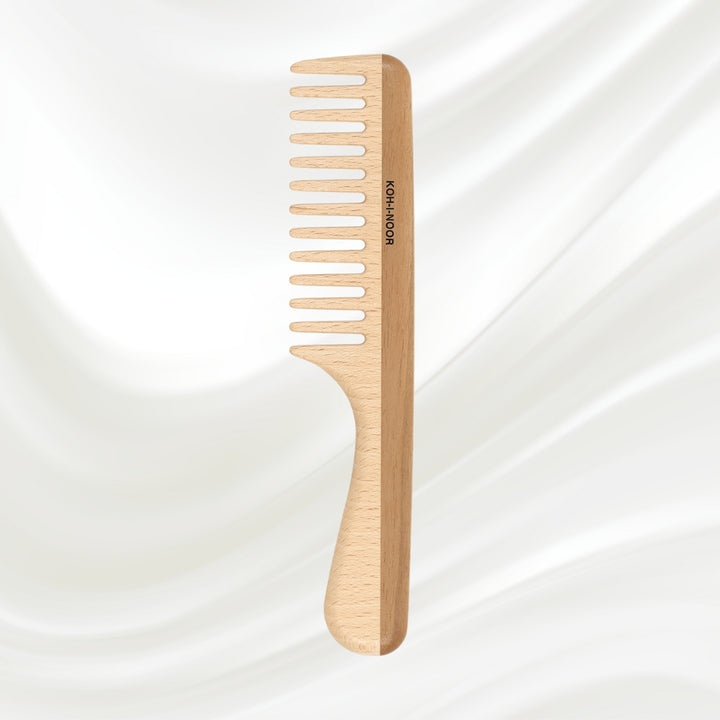 Legno Beech and Kotibe Wood Wide Tooth Comb