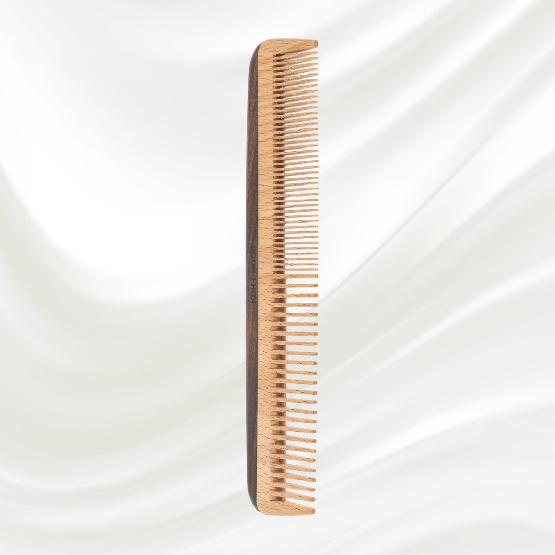 Legno Beech and Kotibe Wood Wide and Close Spread Tooth Comb