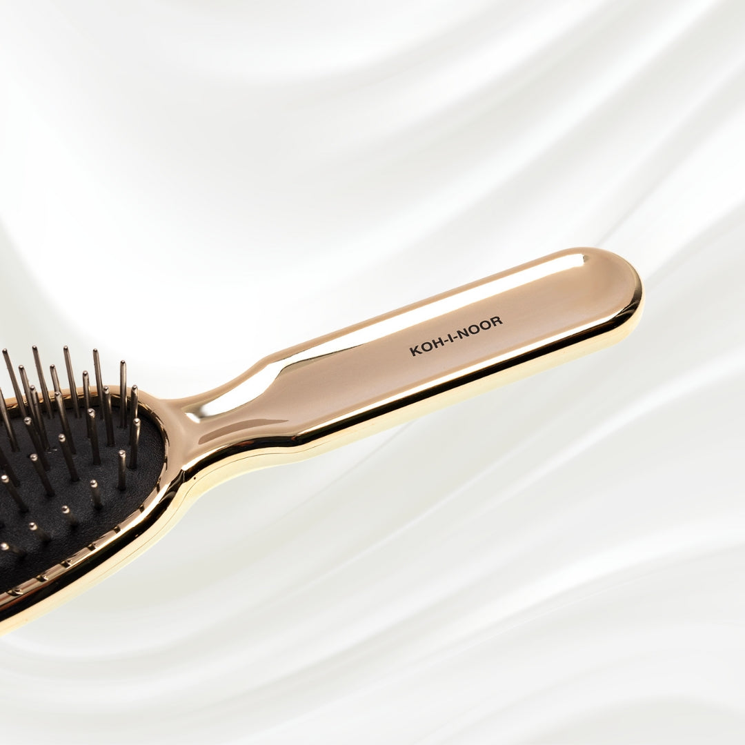 Metallic Metal Pin Hair Brush