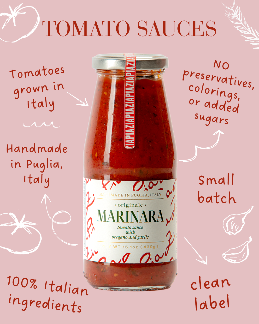 Zia Pia Marinara Tomato Sauce
