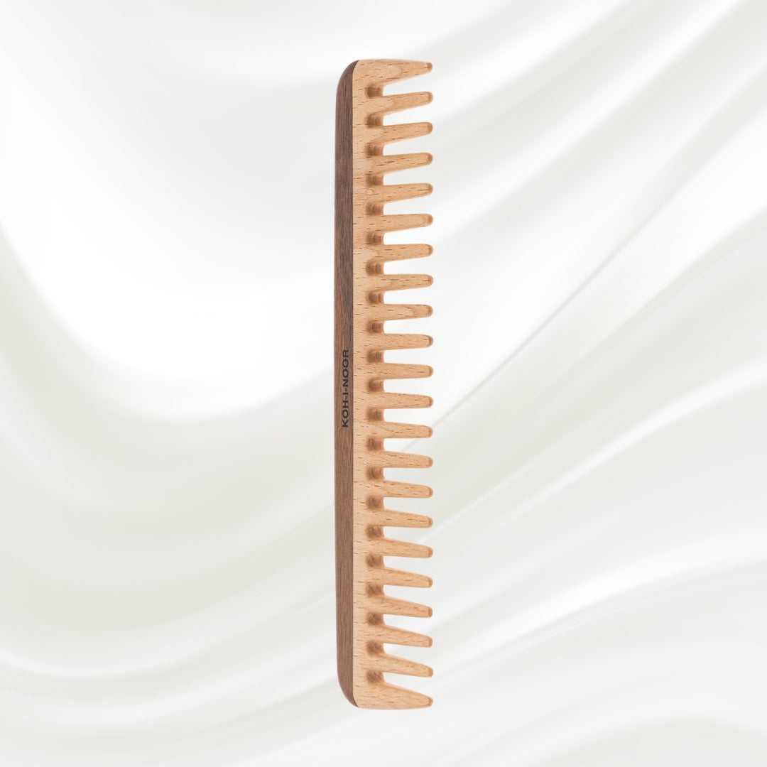 Legno Beech and Kotibe Wood Wide Spread Tooth comb