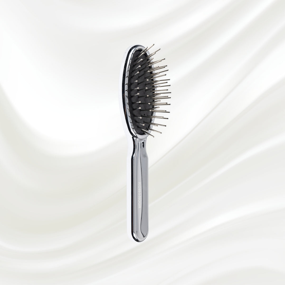 Brosse à cheveux à picots métalliques