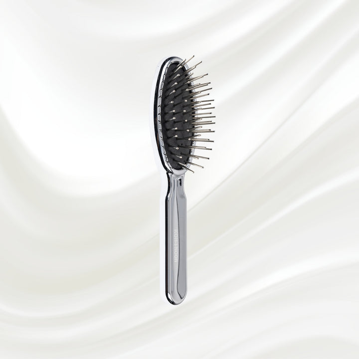 Metallic Metal Pin Hair Brush