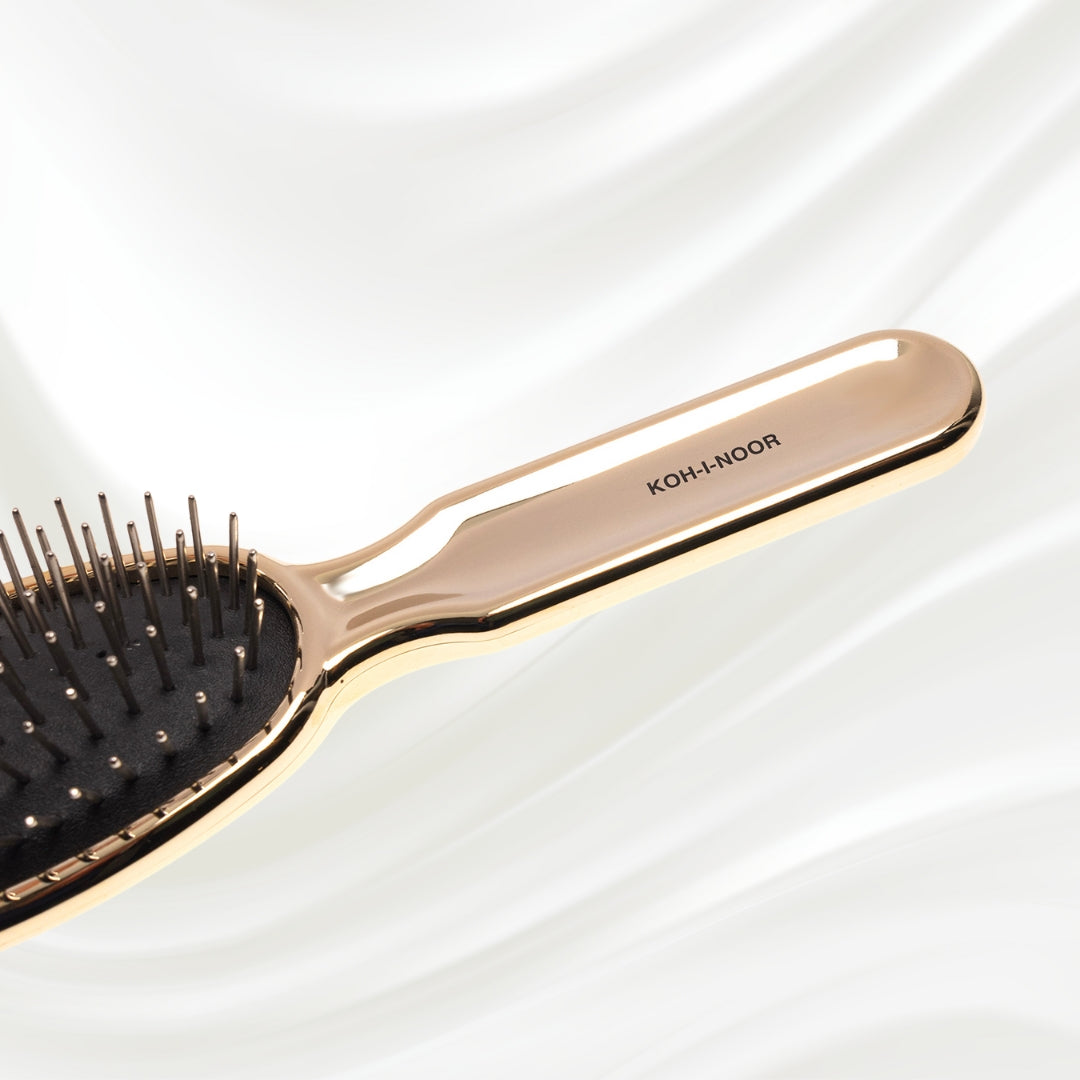 Metallic Metal Pin Hair Brush