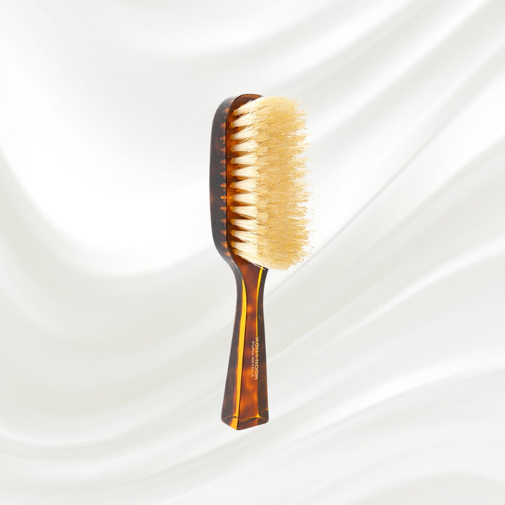 Brosse à cheveux rectangulaire large en poils de sanglier ou naturels Jaspè