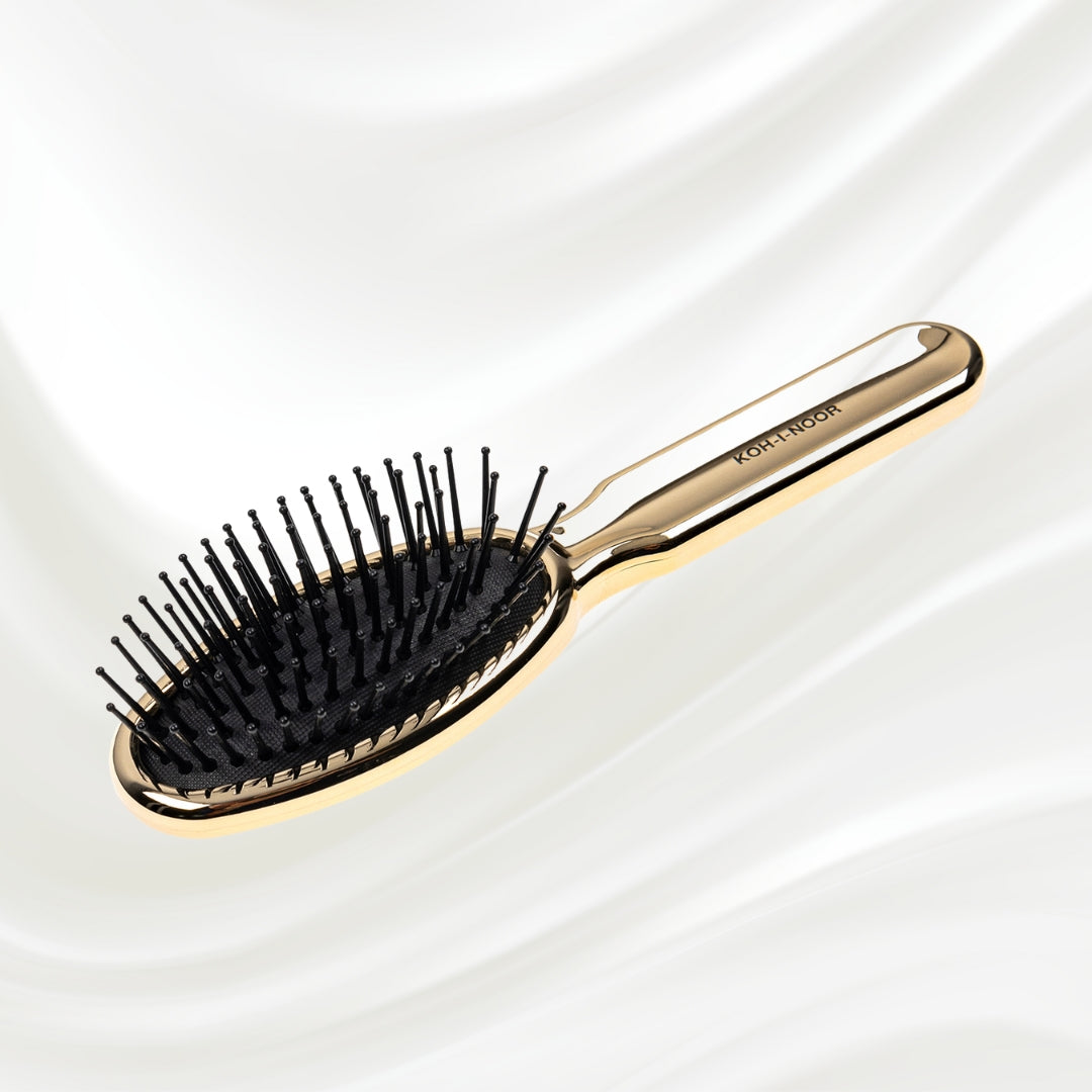 Metallic Pneumatic Oval Synthetic Pin Hairbrush