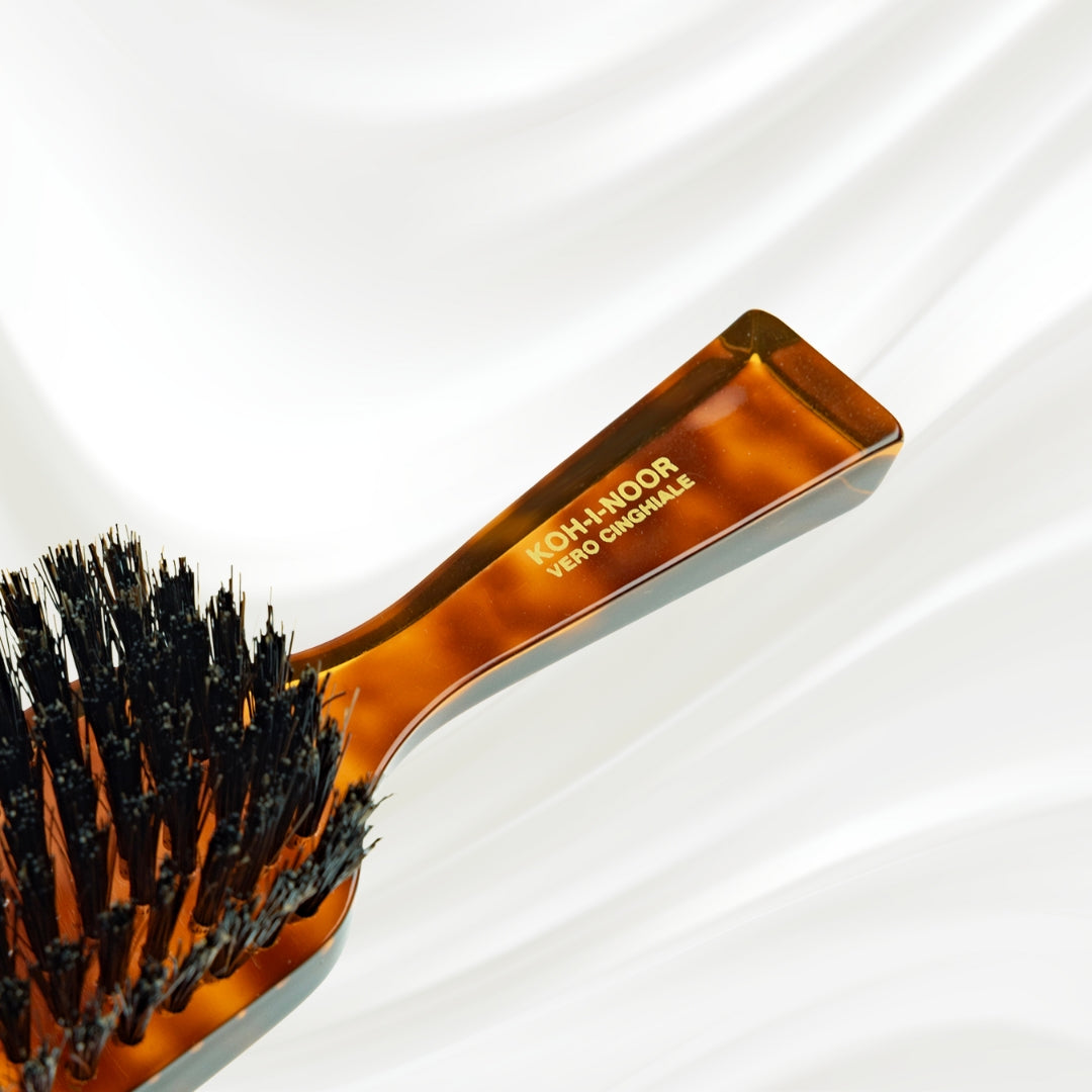 Jaspè Wide Rectangular Hair Brush with Boar or Natural Bristles