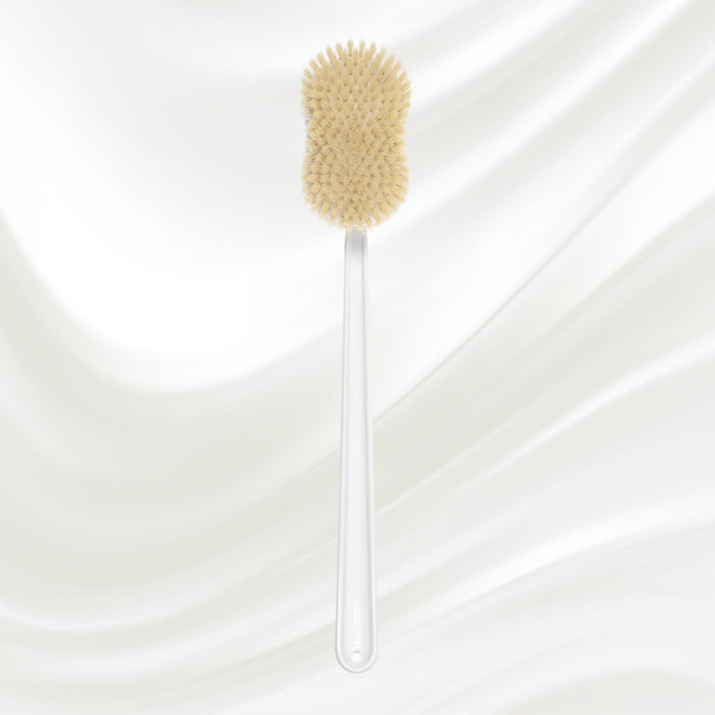 Cepillo de ducha de cerdas naturales para la espalda