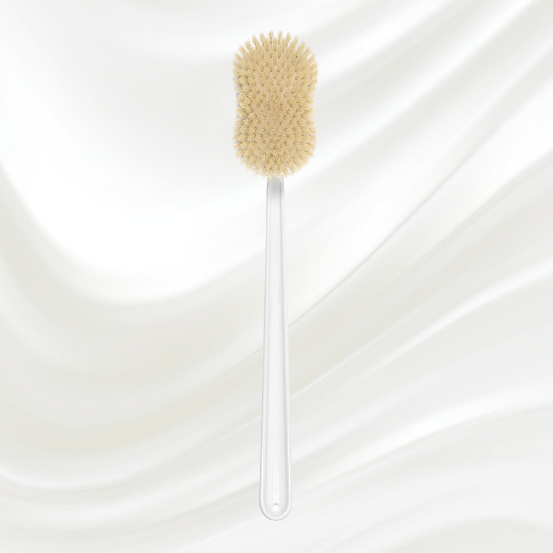 Cepillo de ducha de cerdas naturales para la espalda