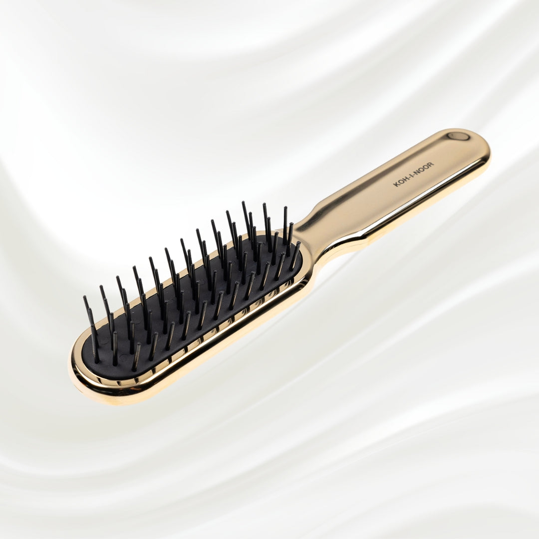 Metallic Pneumatic Synthetic Pin Styling Hairbrush