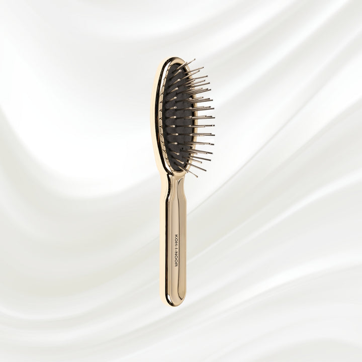 Metallic Metal Pin Hair Brush