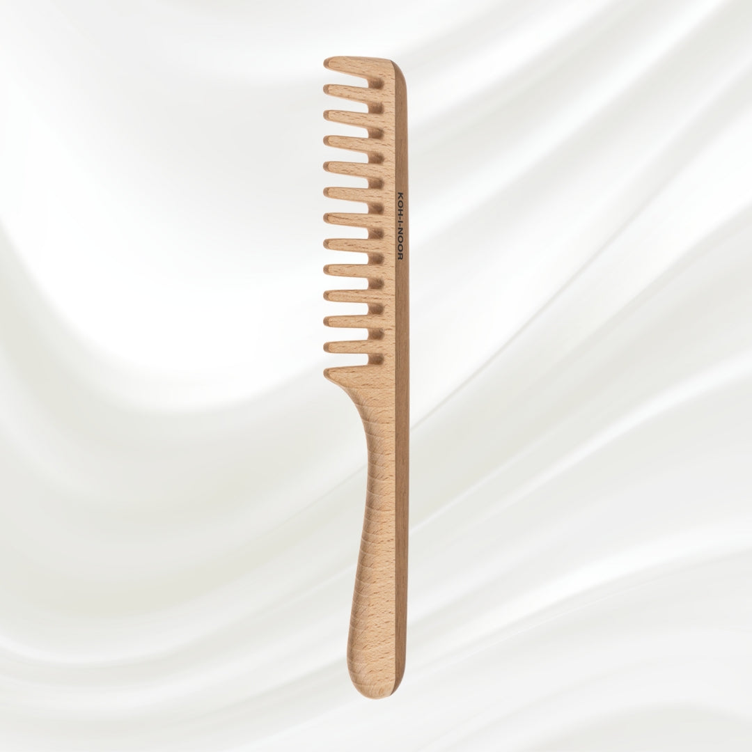 Legno Beech and Kotibe Wood Wide Tooth Comb