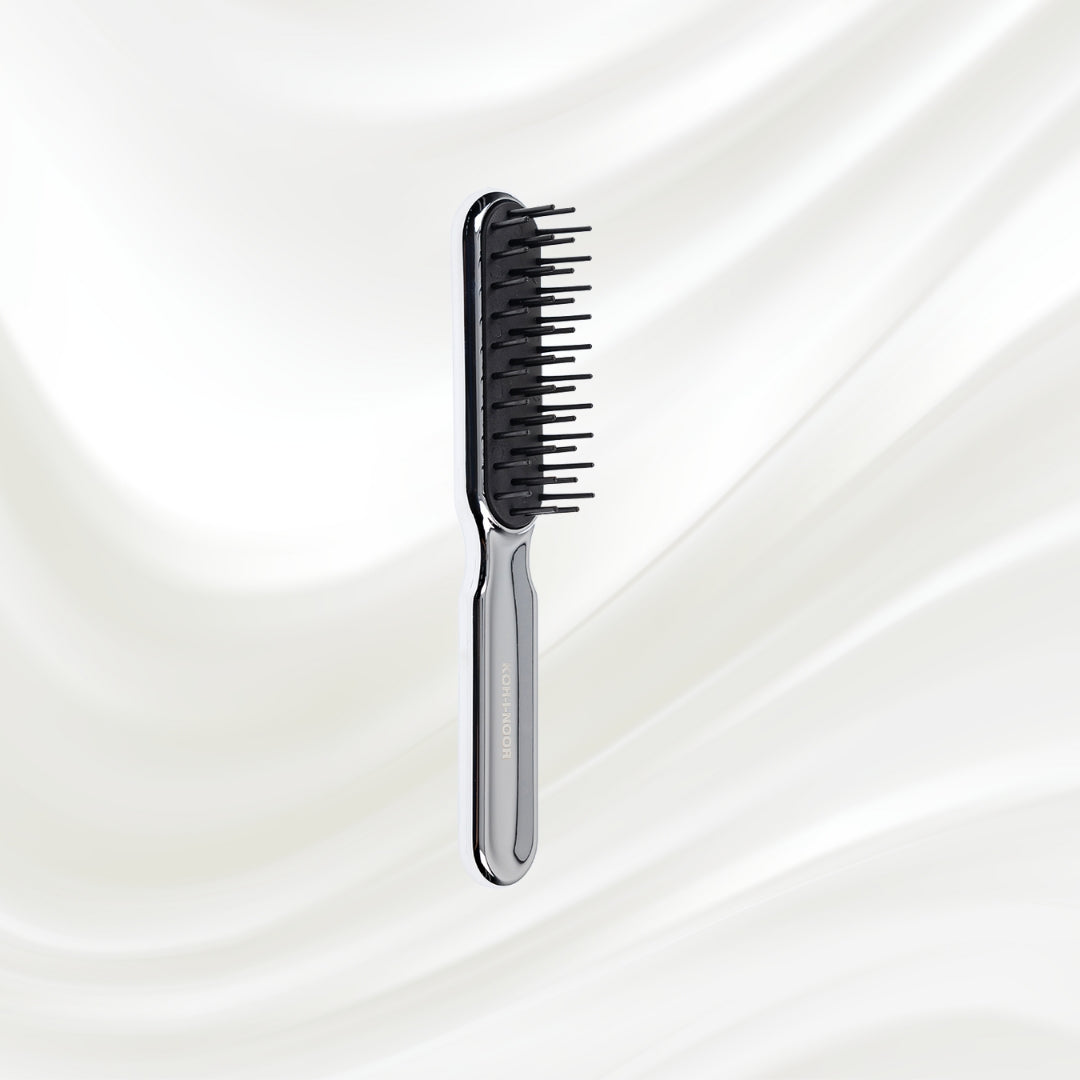 Metallic Pneumatic Synthetic Pin Styling Hairbrush