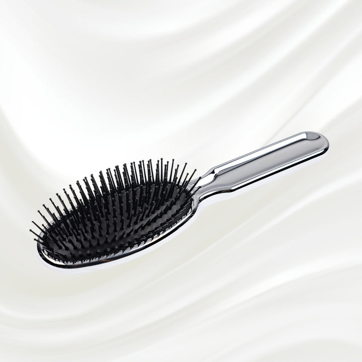 Metallic Pneumatic Oval Synthetic Pin Hairbrush