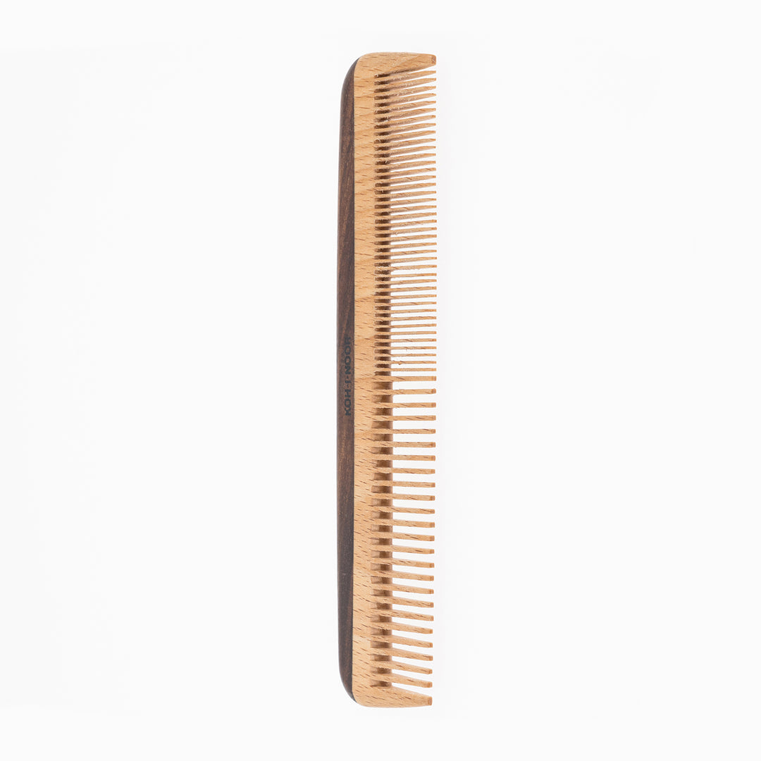 Legno Beech and Kotibe Wood Wide and Close Spread Tooth Comb