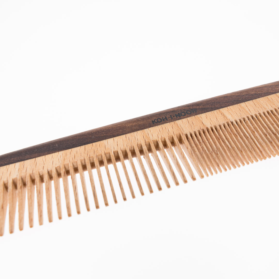 Legno Beech and Kotibe Wood Wide and Close Spread Tooth Comb