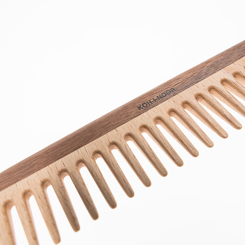 Legno Beech and Kotibe Wood Wide Spread Tooth comb