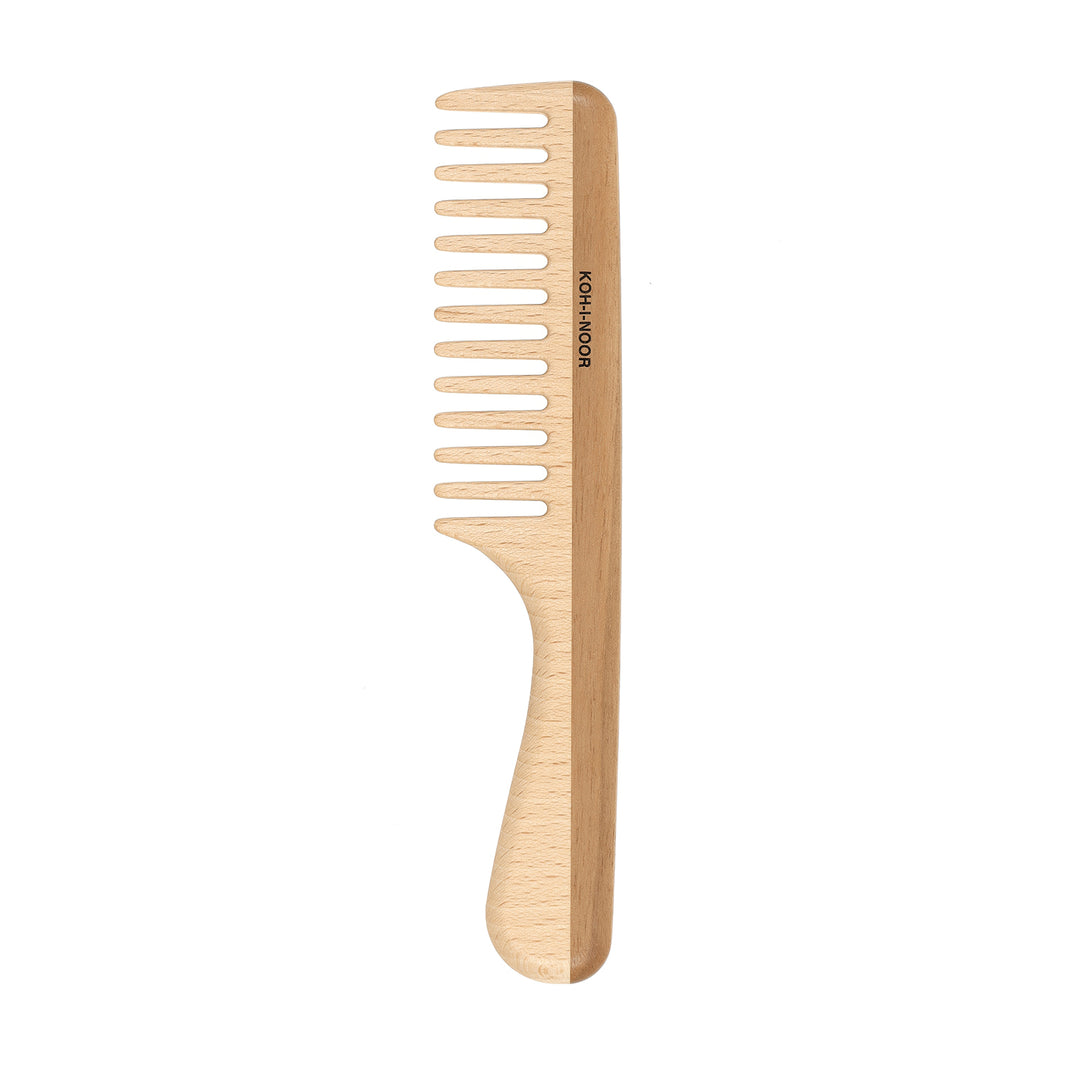 Legno Beech and Kotibe Wood Wide Tooth Comb