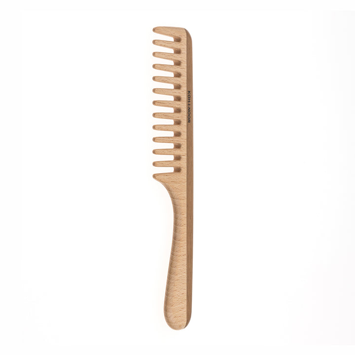 Legno Beech and Kotibe Wood Wide Tooth Comb