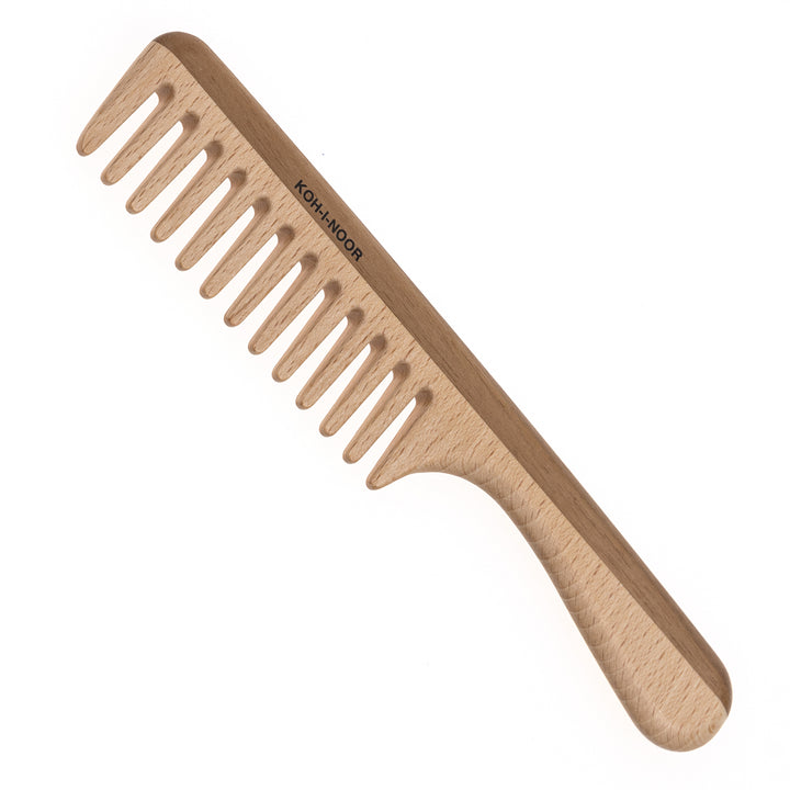 Legno Beech and Kotibe Wood Wide Tooth Comb